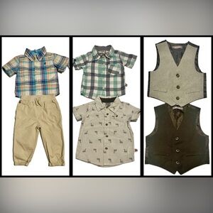 6pc BUNDLE OF DRESSY BOY CLOTHES 12mo